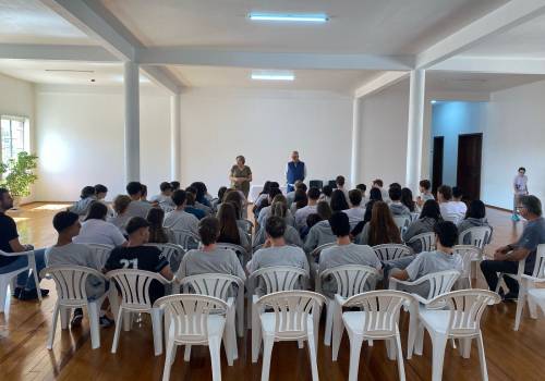 Visita do prefeito aos alunos do curso Técnico em Agropecuária